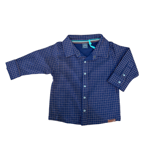 Blue Plaid Baby Button Down Shirt