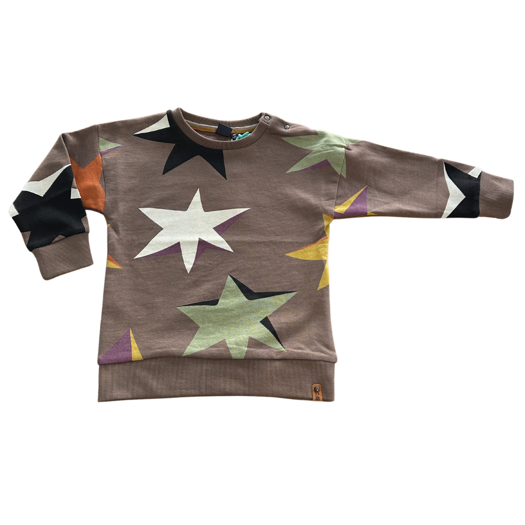 Graphic Stars Children's Sweatshirt - Mocha