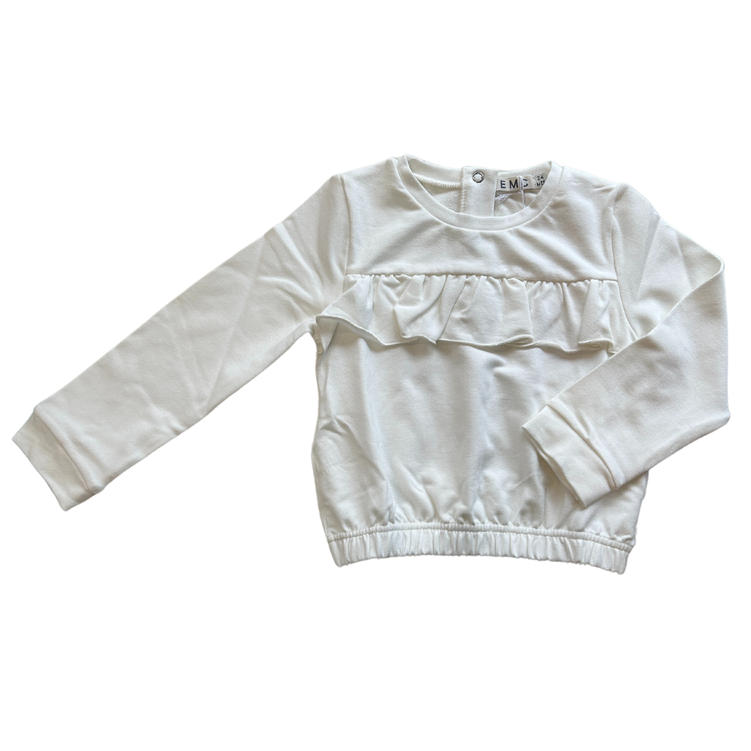 Ivory Ruffle Children's Sweatshirt