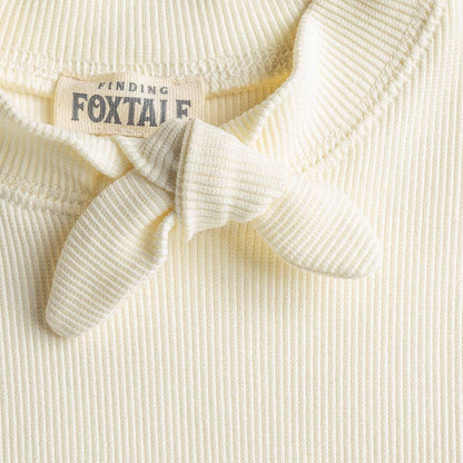 Vanilla Cream Neck Tie Top