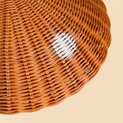 Handcrafted - Mushroom Basket - Rattan Wicker