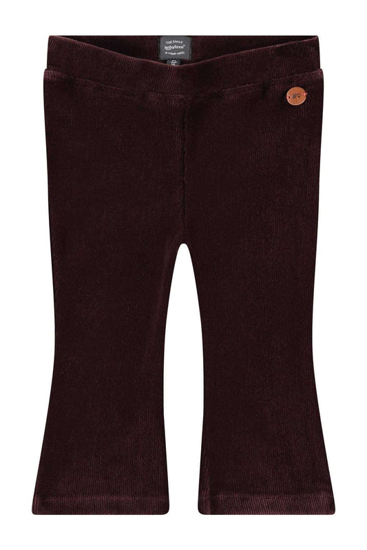 Knit Corduroy Flare Children's Pants - Maroon