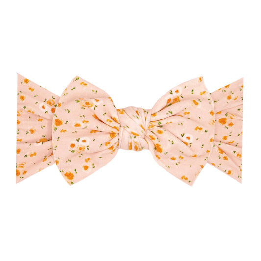 Printed Knot soft nylon headband: Honey