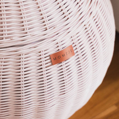 Handcrafted - Apple Storage Basket (Pink) - Rattan Wicker