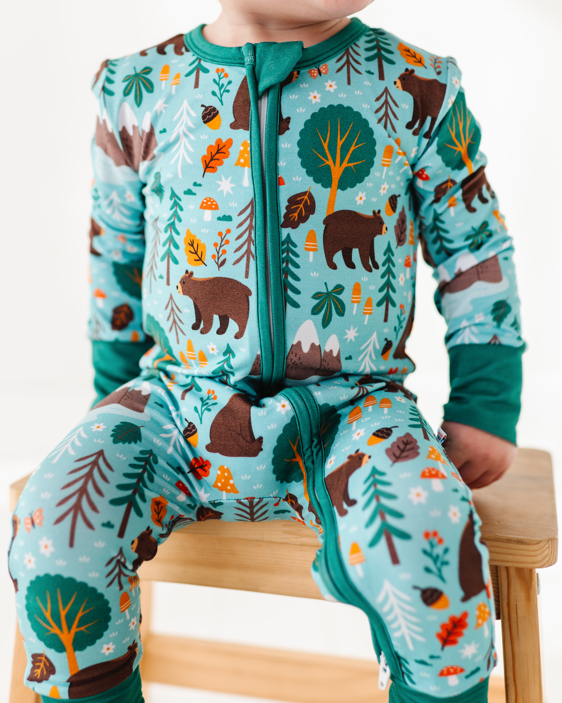 Baby Bamboo Pajamas - Bamboo Sleeper - Woody Woodland