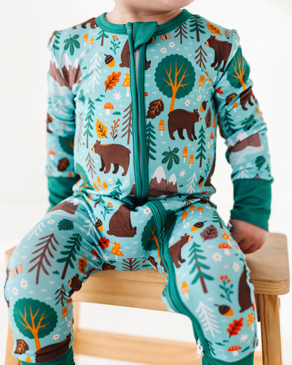Baby Bamboo Pajamas - Bamboo Sleeper - Woody Woodland