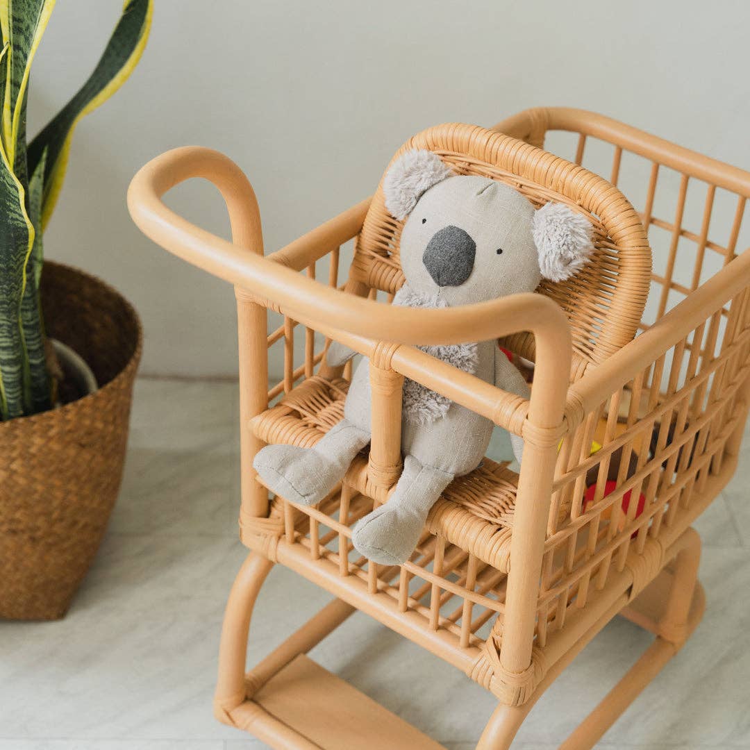 Handcrafted - Kids Shopping Cart - Rattan Wicker