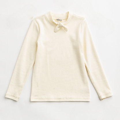 Vanilla Cream Neck Tie Top