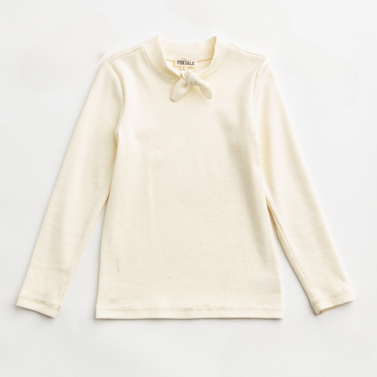 Vanilla Cream Neck Tie Top