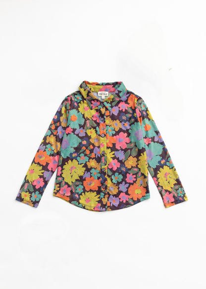 Flower Power Button Blouse