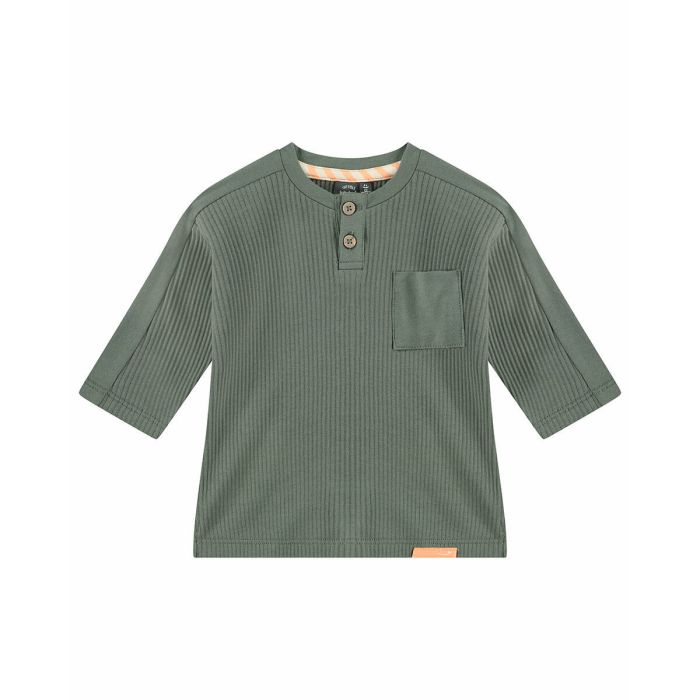 Thyme Ribbed Baby Henley Top