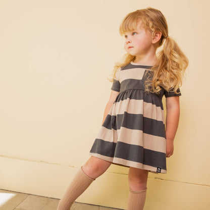 Essentials Short Sleeve Chest Pocket Dress - 'Urban Chic Stripe'