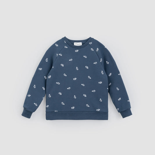 Sneakers Print on Steele Blue Children's Sweatshirt