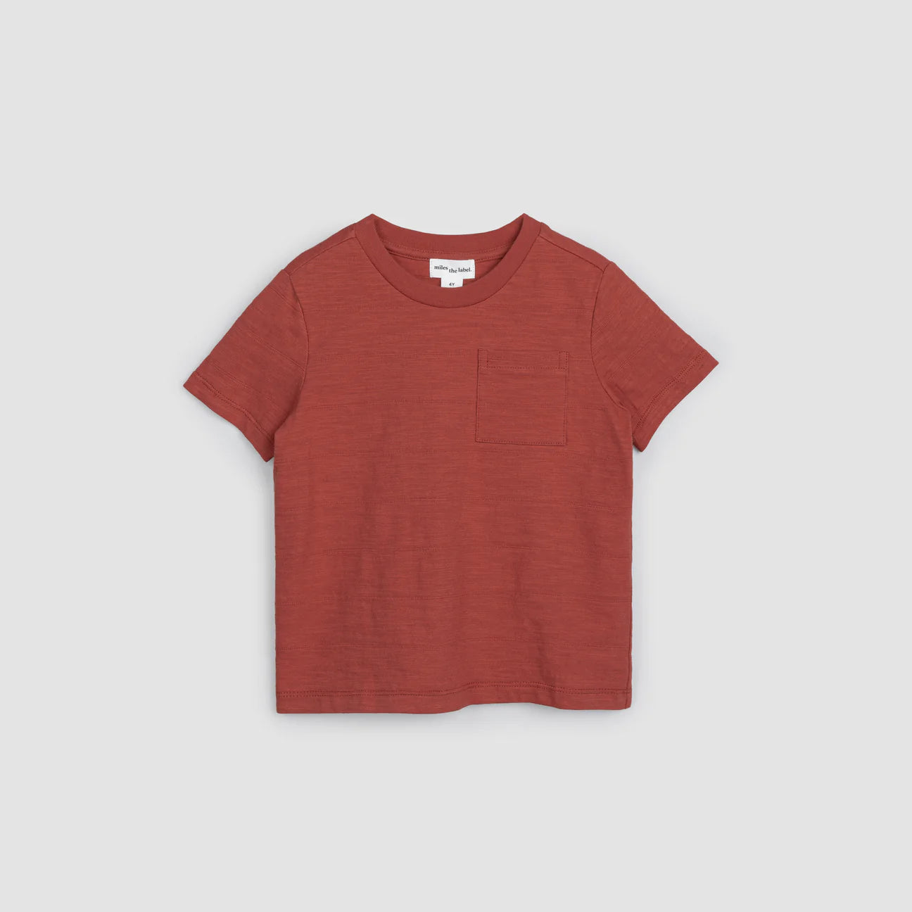 Brick Textured Slub Jersey Pocket Children's T-Shirt