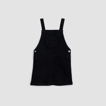 Black Denim Kids Overall Dress