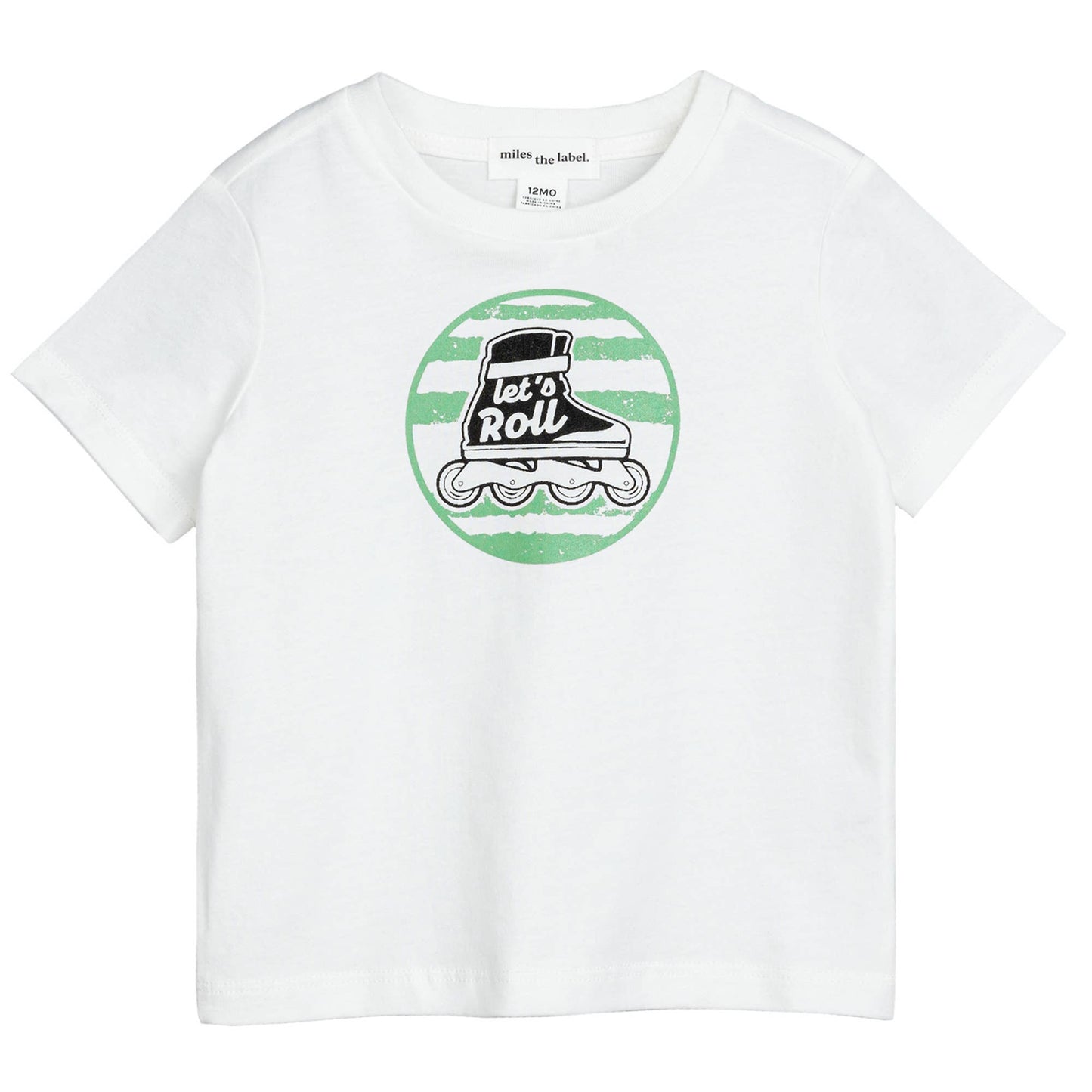 "Let's Roll" Art on Off-White Baby T-Shirt