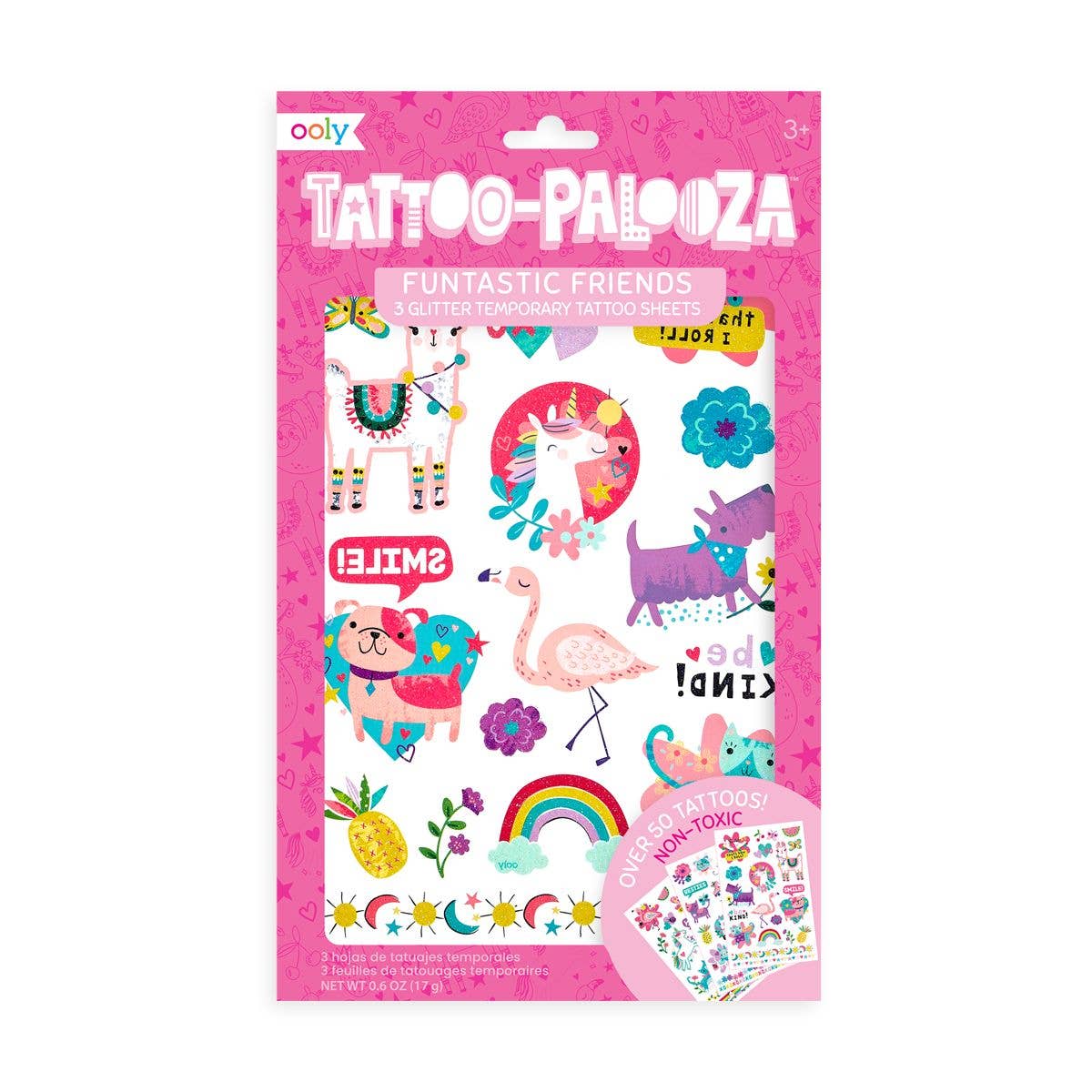 Tattoo Palooza Temporary Glitter Tattoo: Funtastic Friends