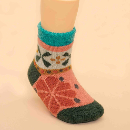 Kids Fair Isle Cozy Socks - Petal