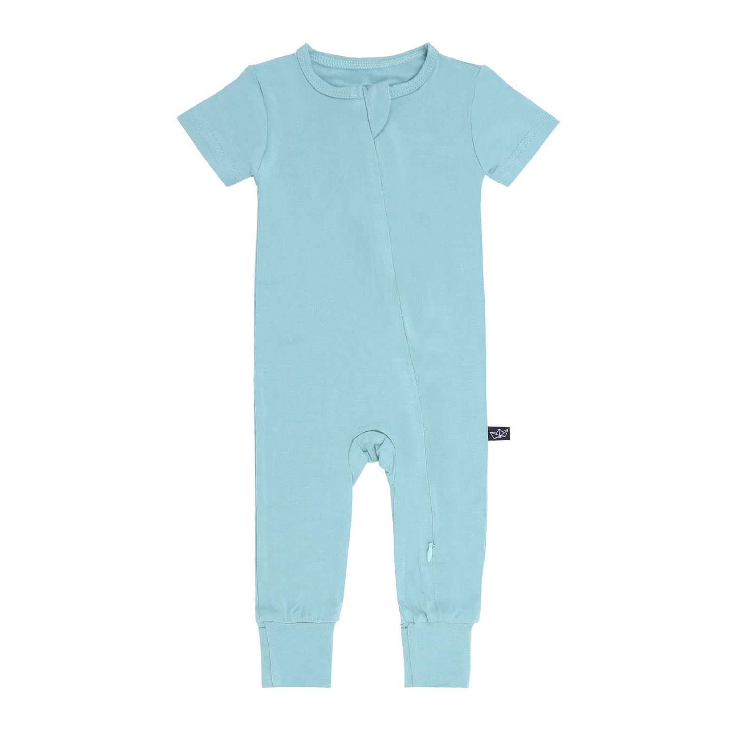 Aquamarine Convertible Bamboo Baby Romper