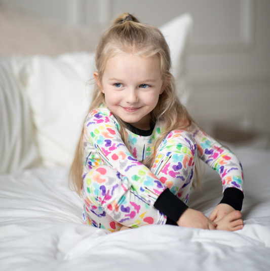 Watercolors Two-Piece Bamboo Pajamas