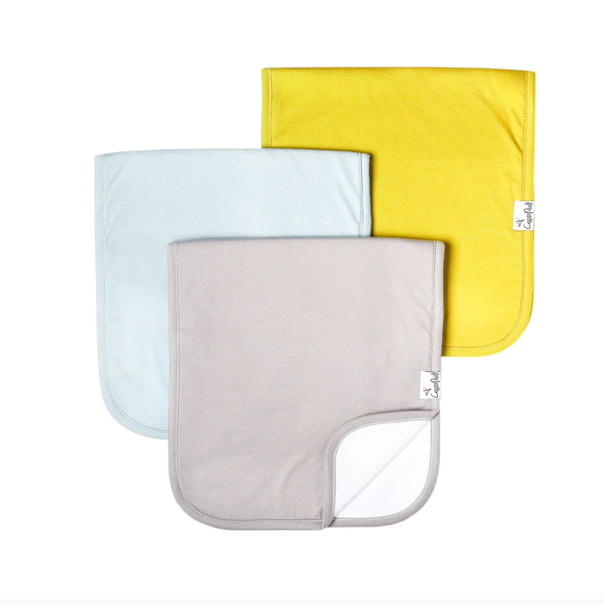 Copper Pearl Burp Cloths - stone