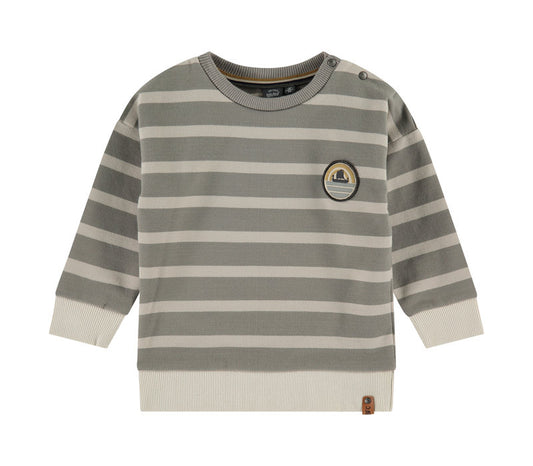 Striped Children's Sweatshirt with Viking Patch