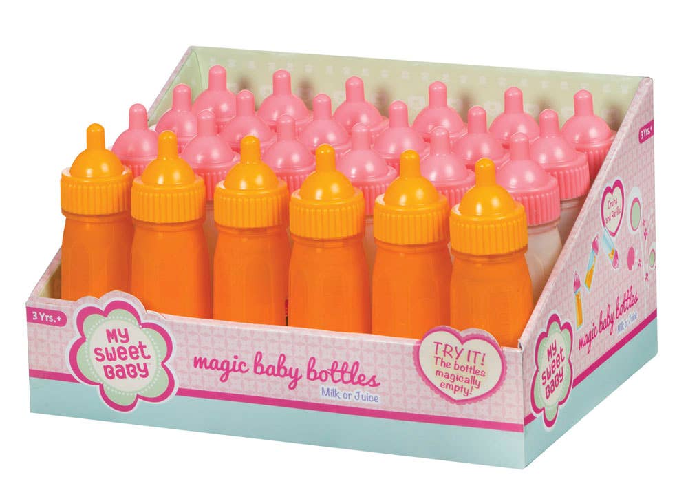 My Sweet Baby Lg Magic Bottle, 4.75", Milk & Orange Juice