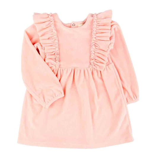 Caitlin Children's Dress Light Pink Velour